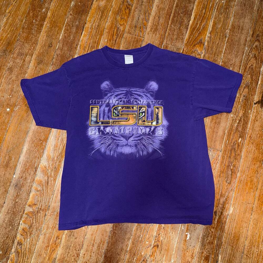 Vintage 2007 LSU Tigers Southeastern Conference Champions T-Shirt